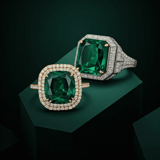 Gold and diamond rings