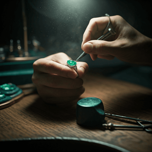 Master jeweler crafting exquisite gold jewellery